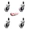 Service Caster 3 Inch Thermoplastic Rubber Wheel 1-1/2 Inch Expanding Stem Caster SCC, 4PK SCC-EX05S310-TPRS-112-4 - alternate 4